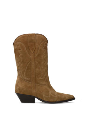 suède cowboylaarzen cognac