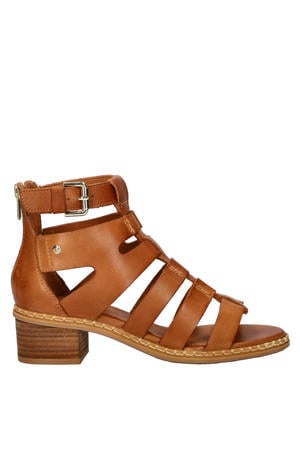 leren sandalen cognac