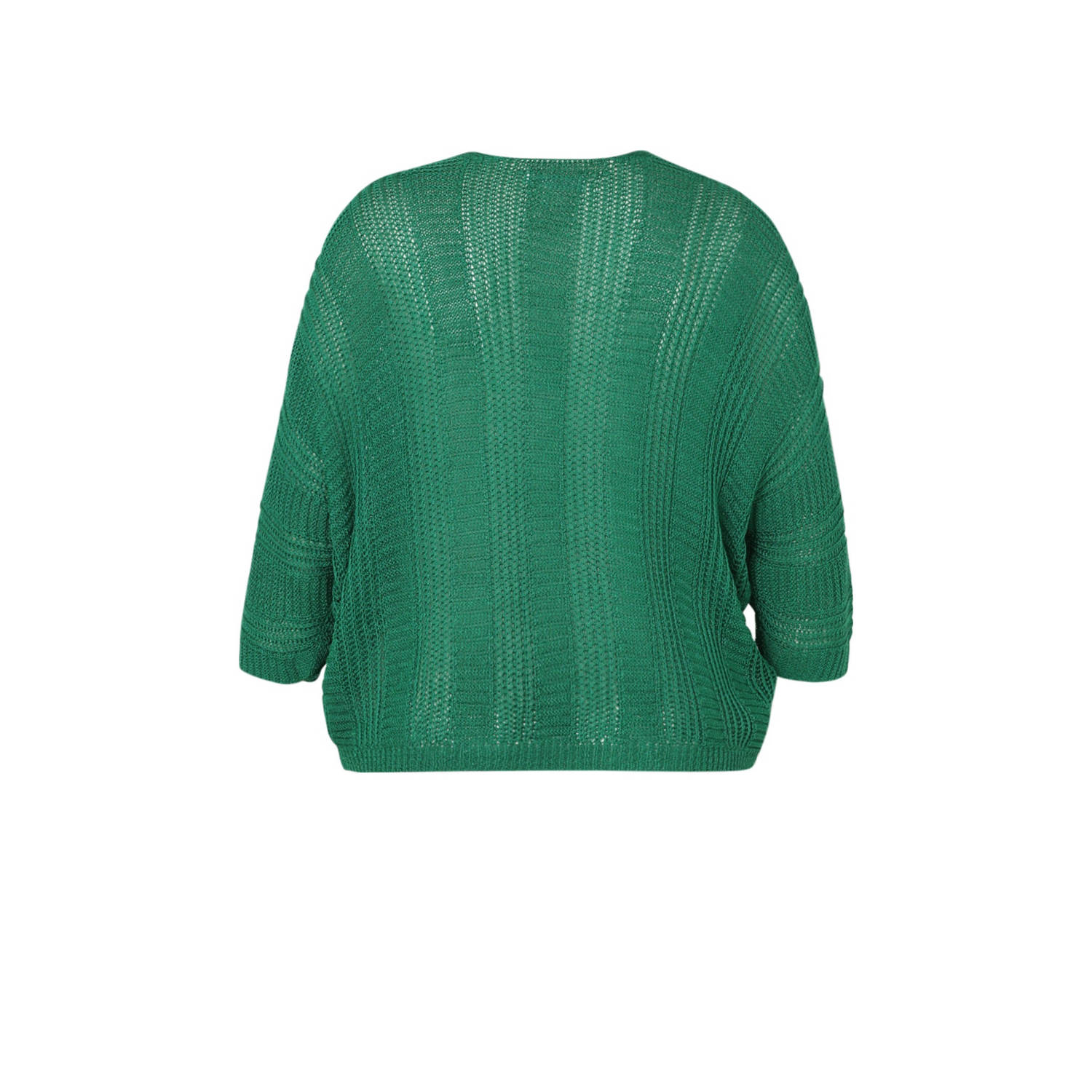 Paprika vest groen fijn gebreid