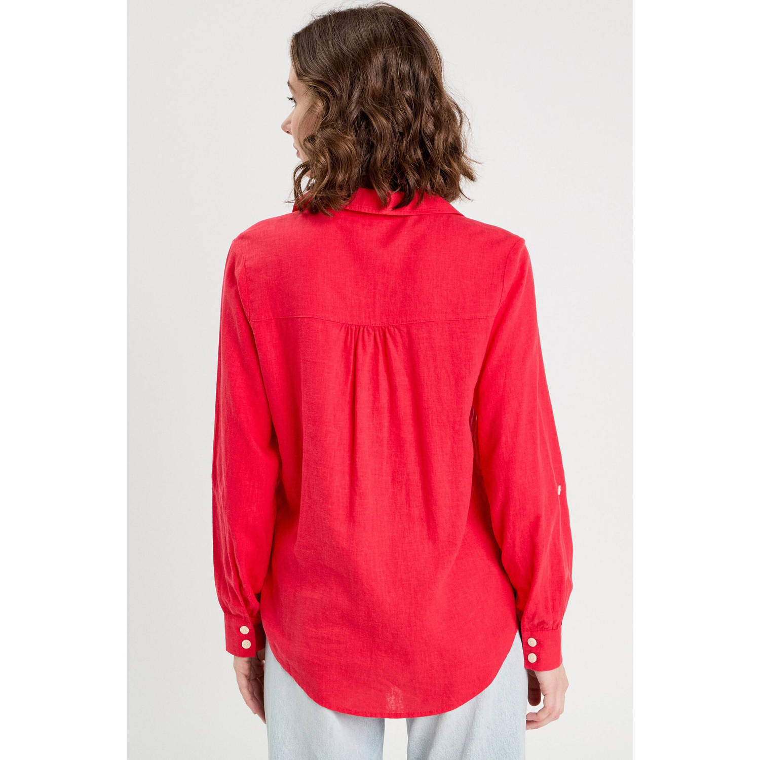 Cache linnen blouse rood
