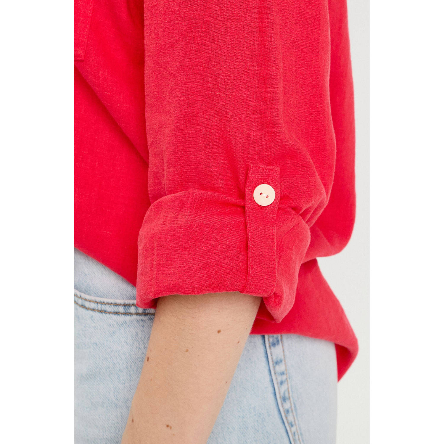 Cache linnen blouse rood