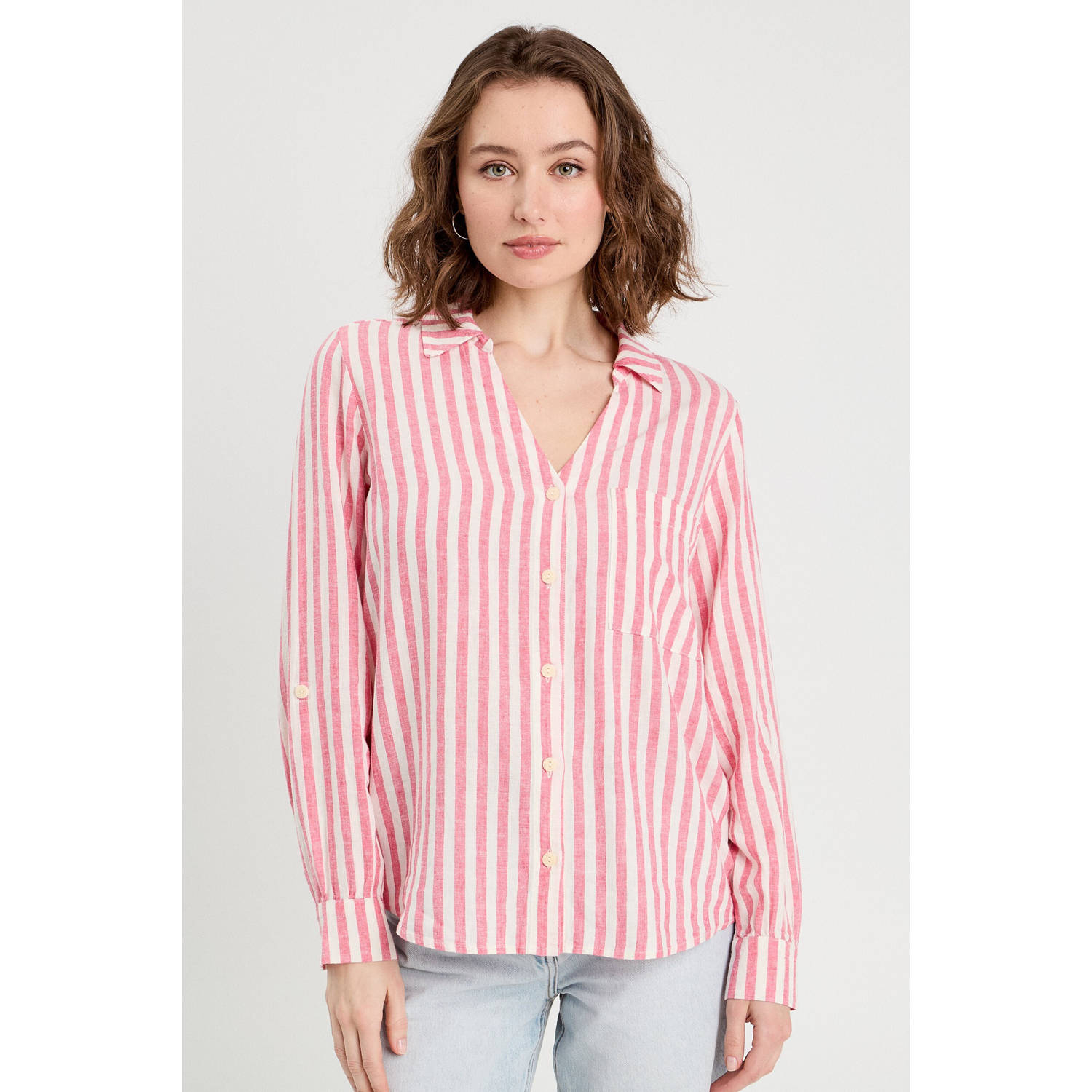 Cache linnen blouse rood