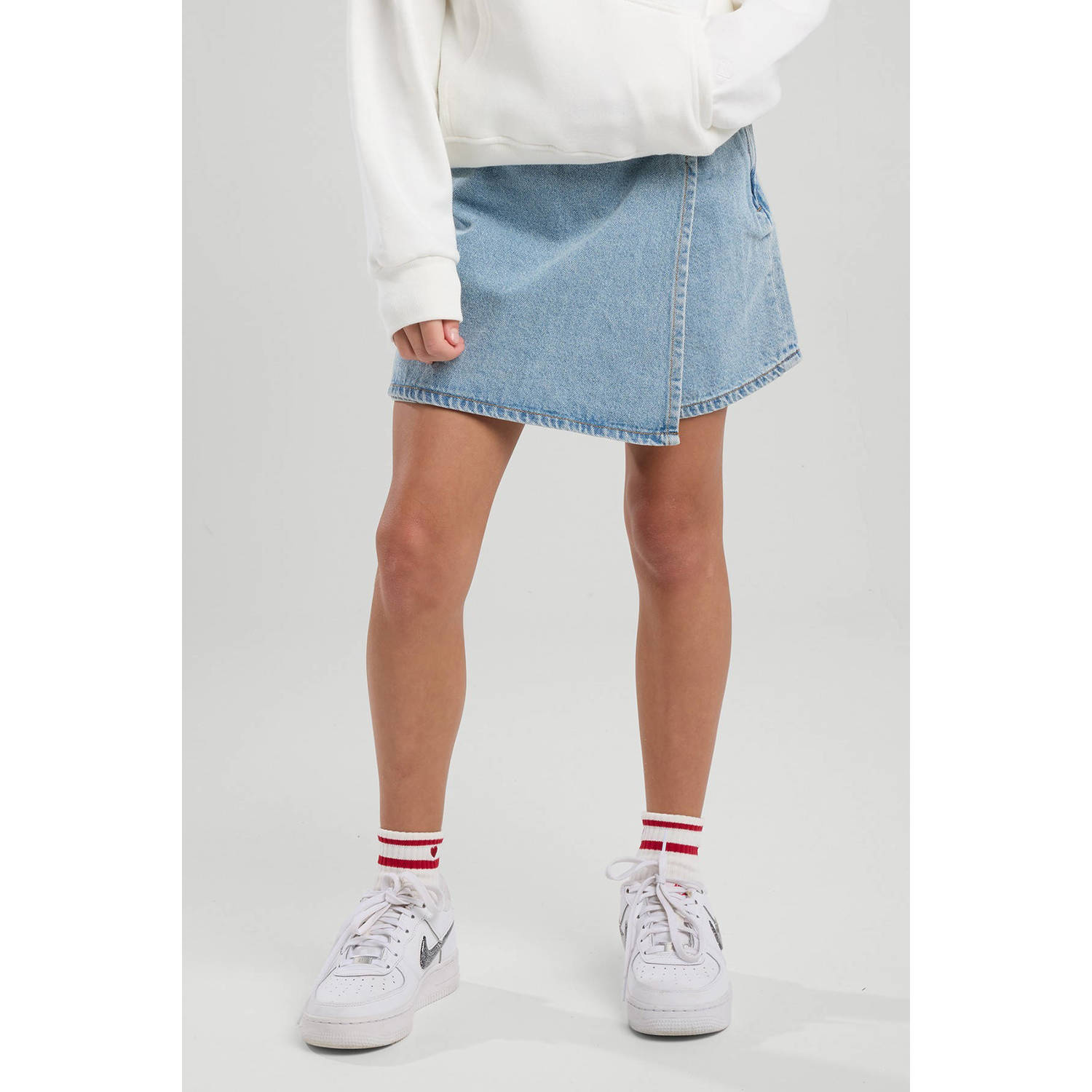 America Today denim skort light blue denim