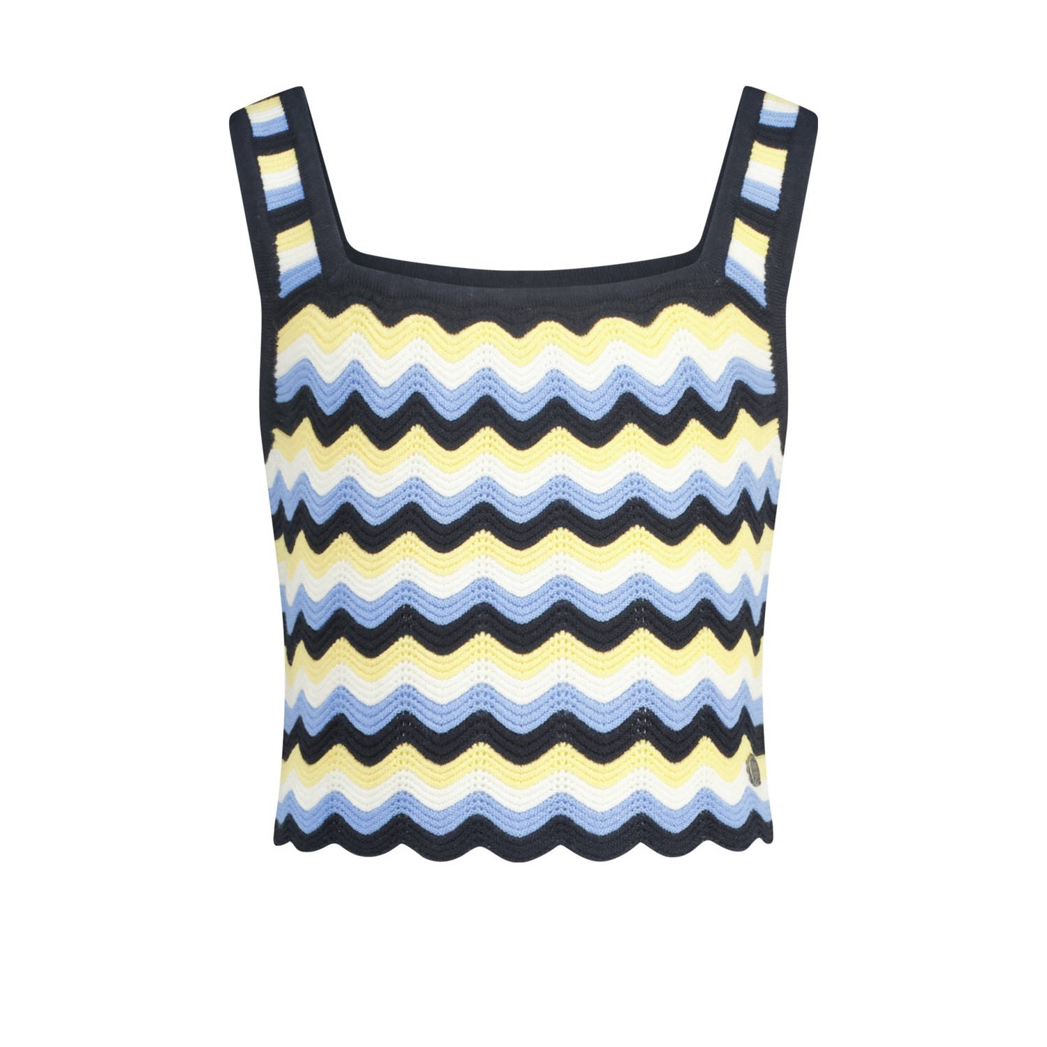 America Today cropped top blauw