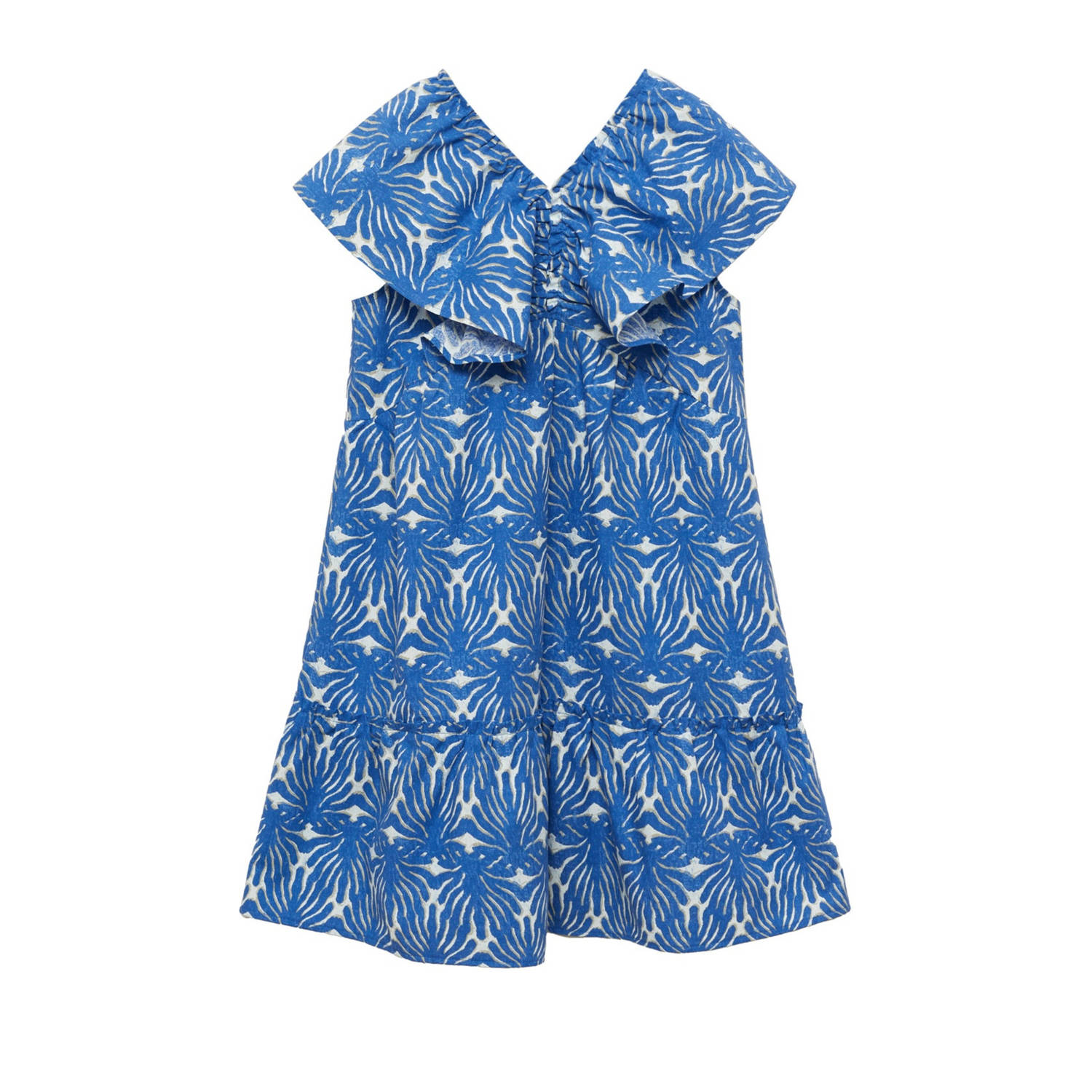 Mango Kids korte jurk blauw