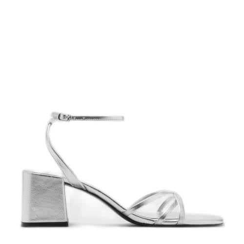 Mango sandalettes zilver afbeelding