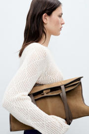 thumbnail: Mango trui ecru crochet