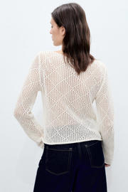thumbnail: Mango trui ecru crochet