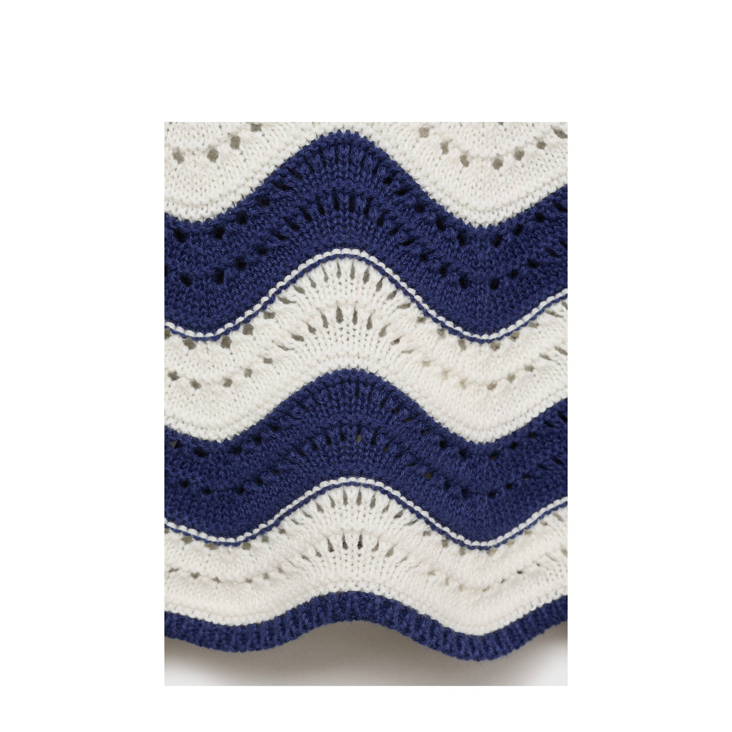 Mango Kids gebreide trui donkerblauw ajour