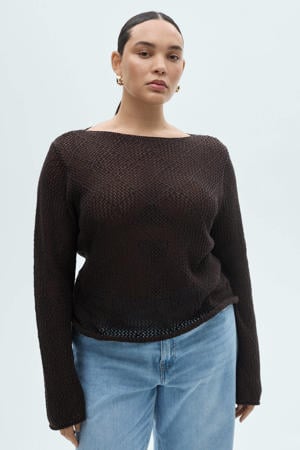 trui donkerbruin crochet