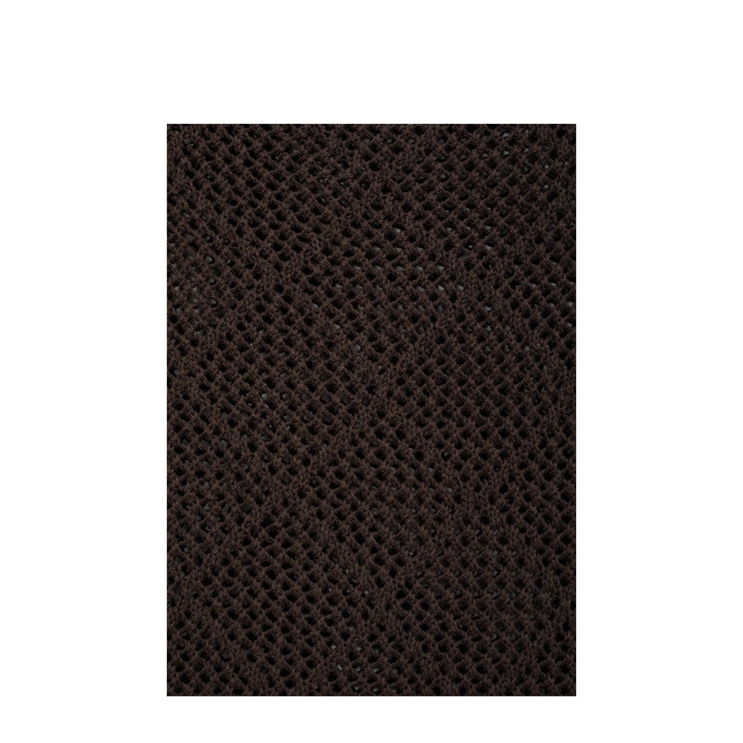Mango trui donkerbruin crochet