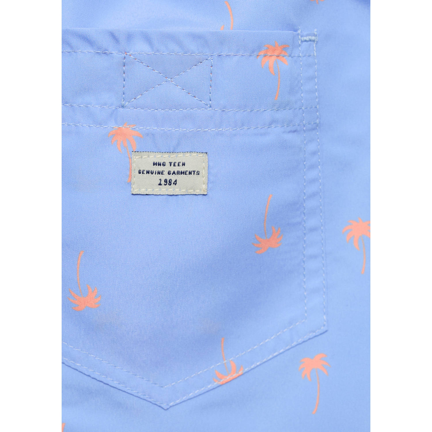 MANGO TEEN zwemshort lichtblauw oranje