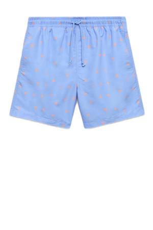zwemshort lichtblauw/oranje