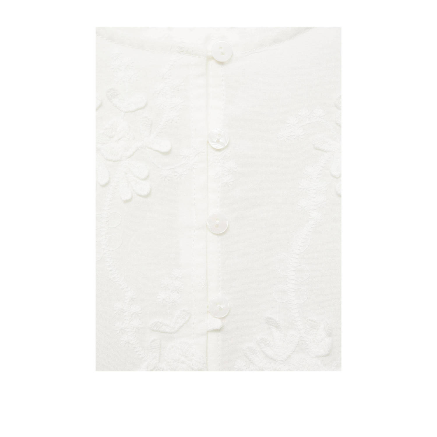 Mango top wit broderie