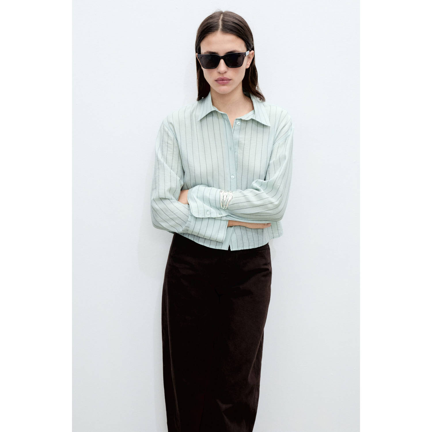 Mango blouse groen