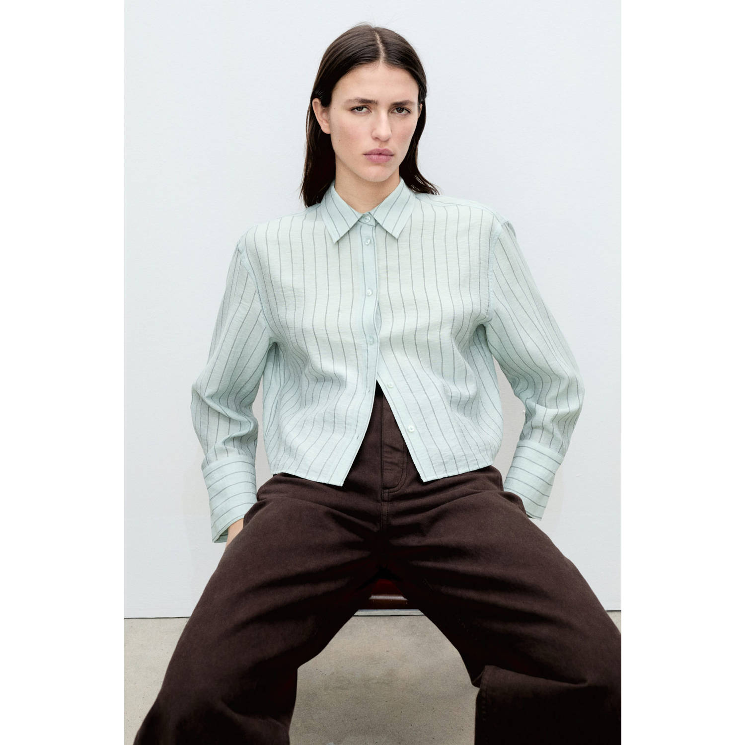 Mango blouse groen