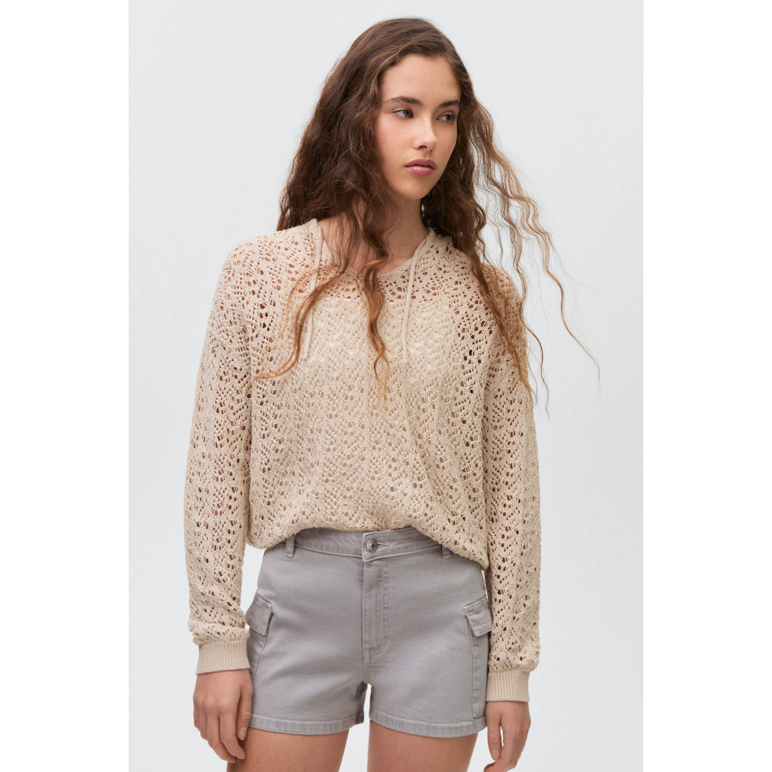 MANGO TEEN denim short grey denim