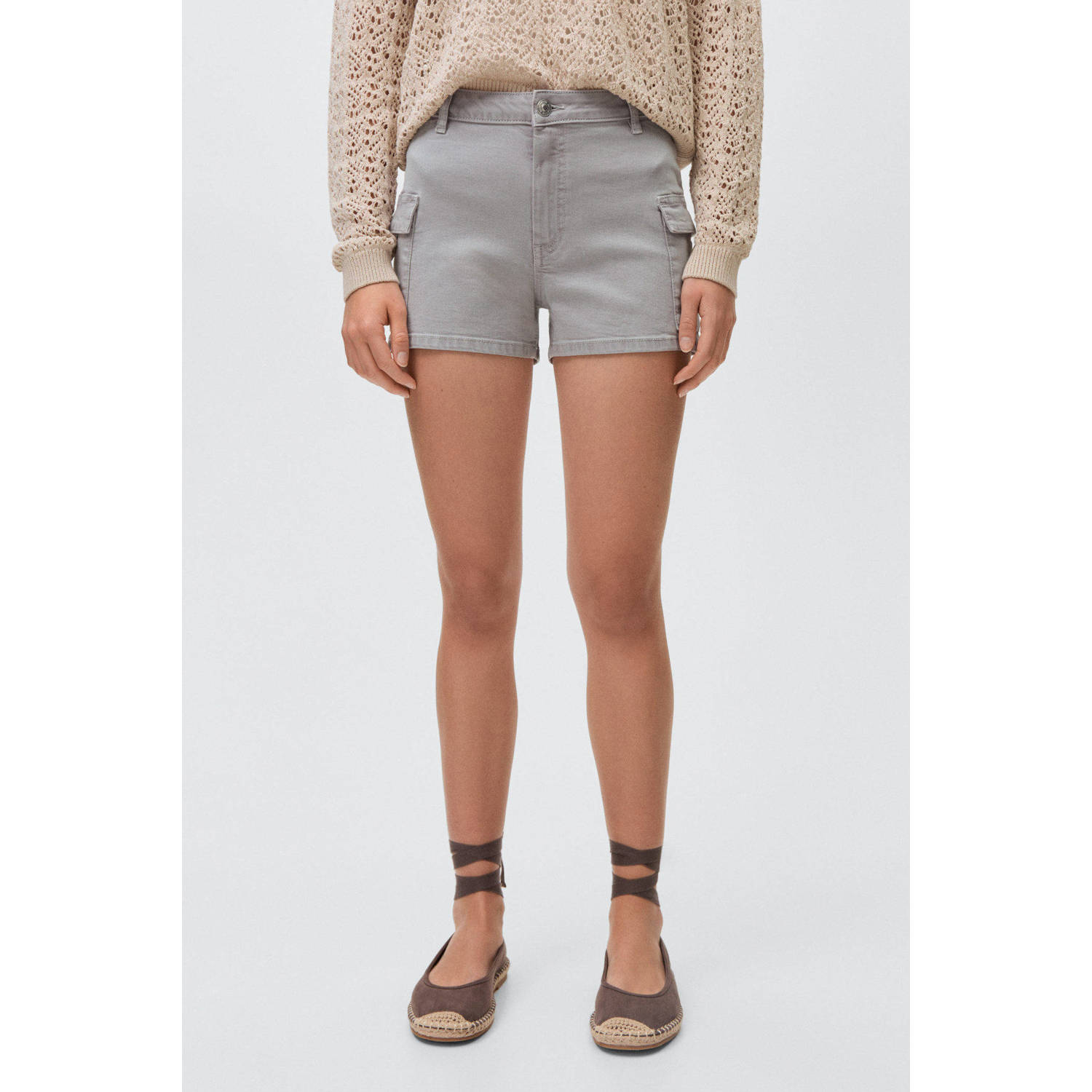 MANGO TEEN denim short grey denim