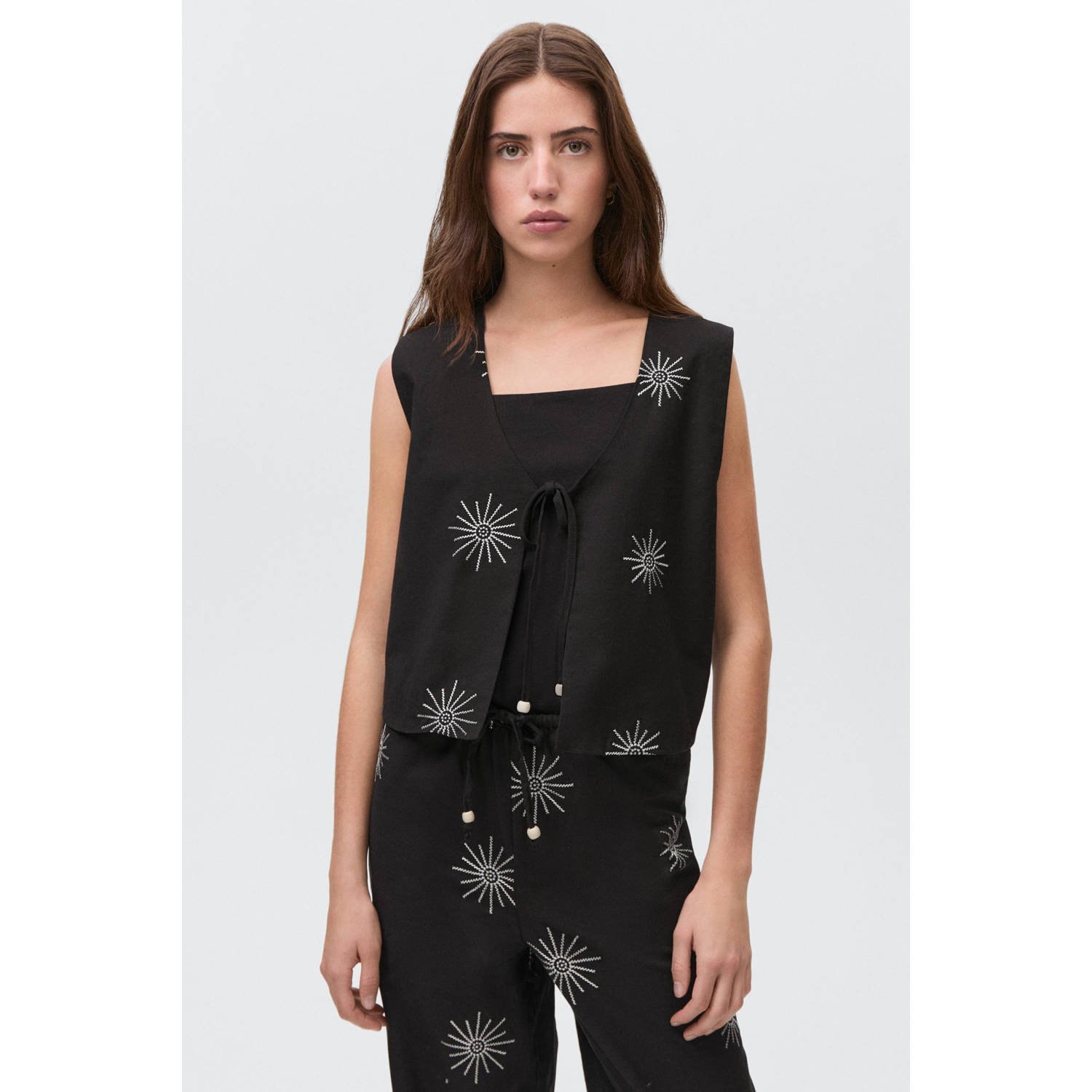 MANGO TEEN casual broek zwart