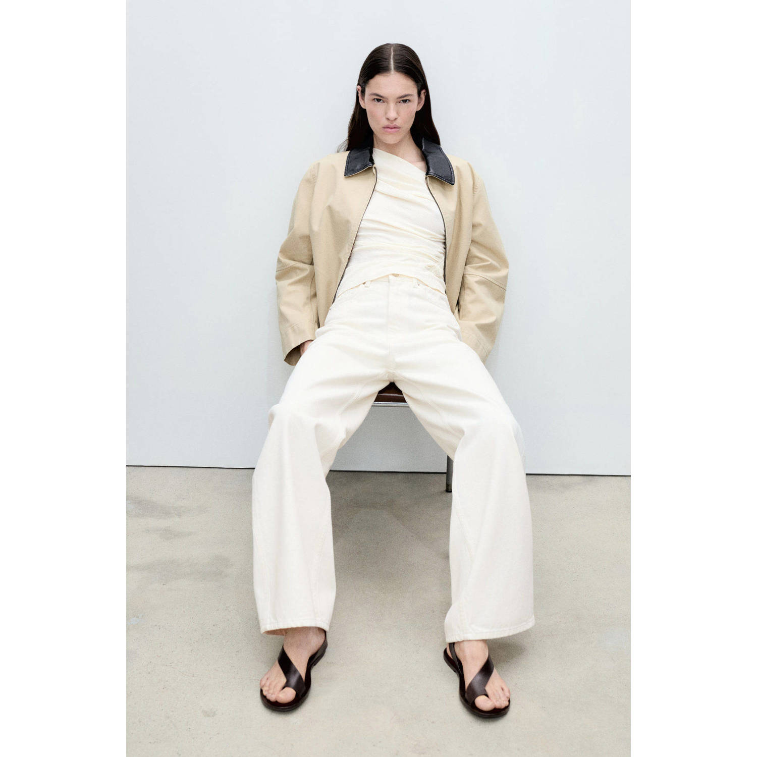 Mango top ecru