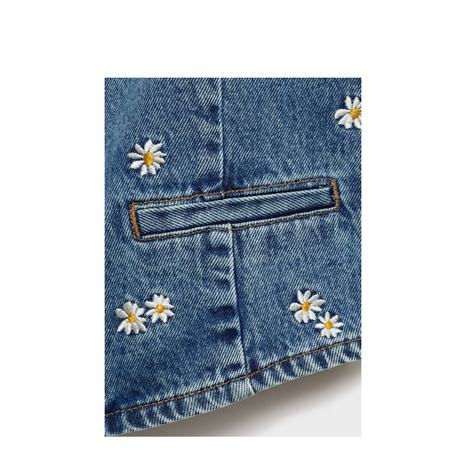 Mango gilet medium blue denim