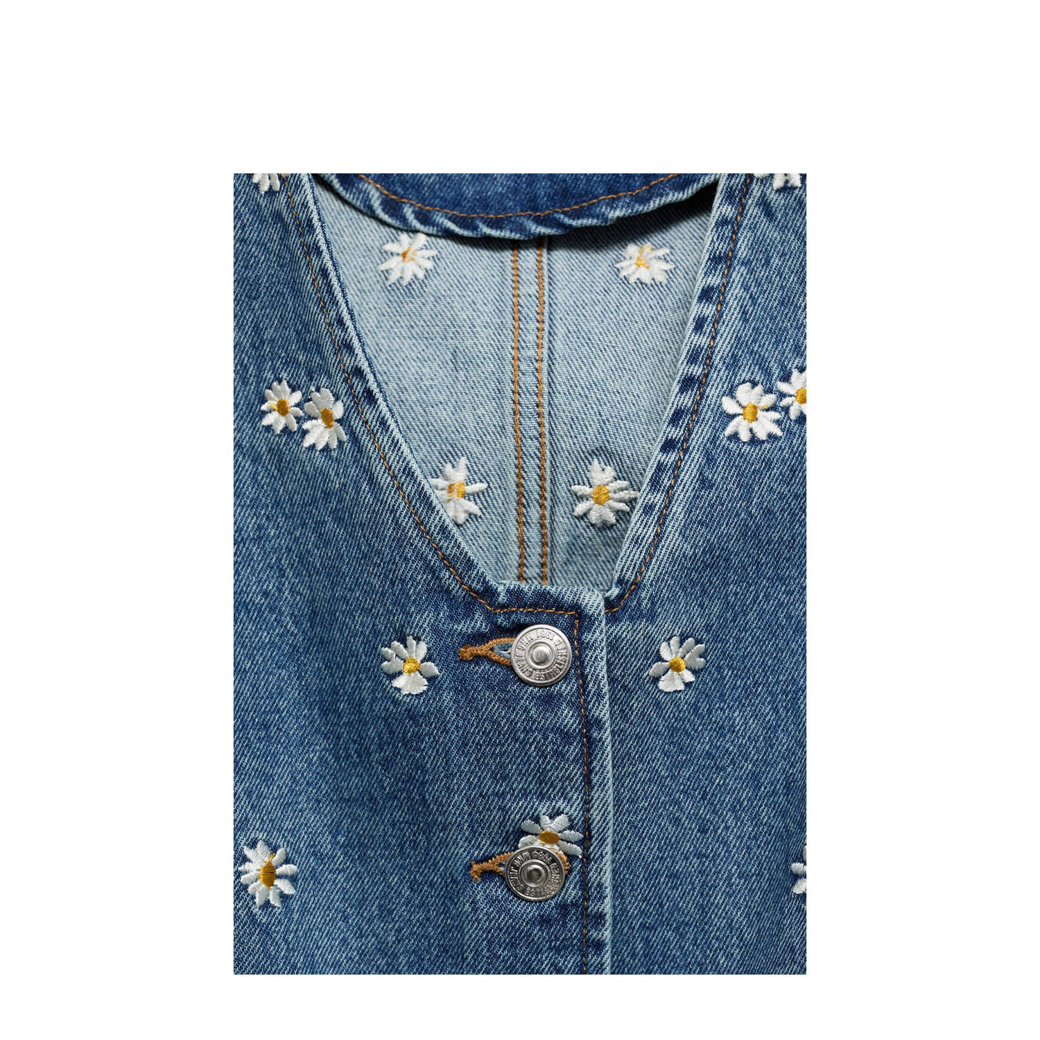 Mango gilet medium blue denim