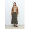 Mango midi rok zwart