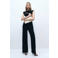 Mango straight jumpsuit zwart