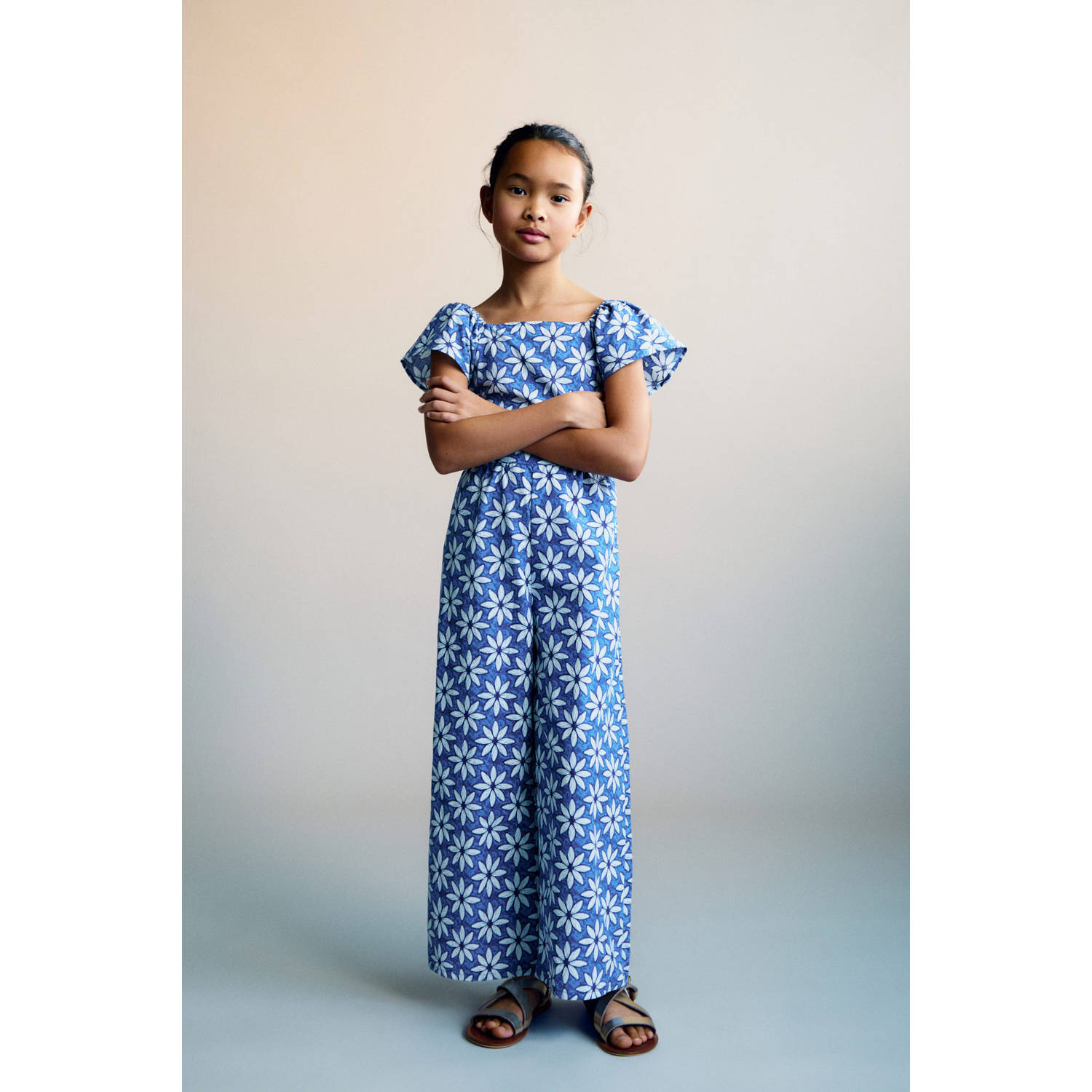 Mango Kids jumpsuit blauw