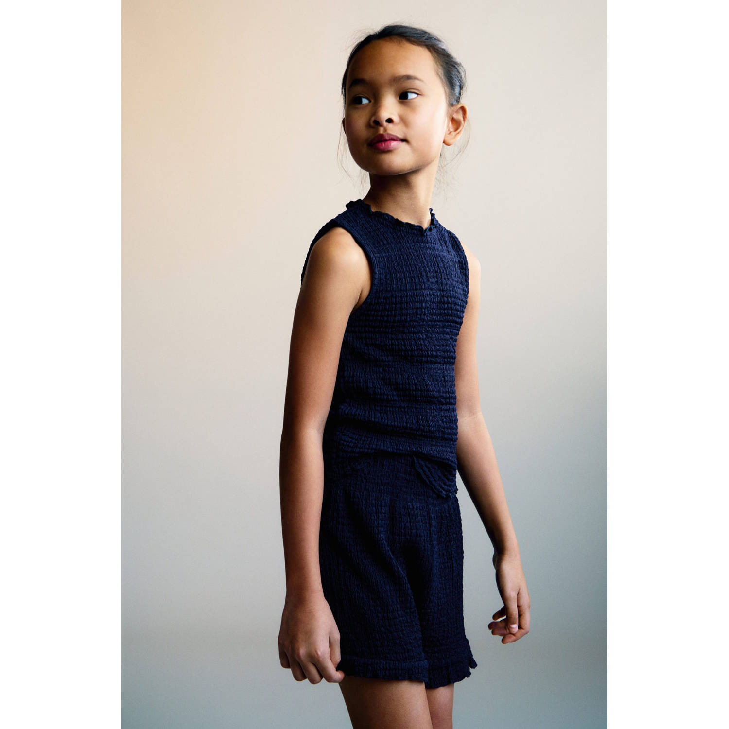 Mango Kids mouwloze top marine