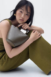 thumbnail: Mango wide leg jumpsuit kaki gebreid