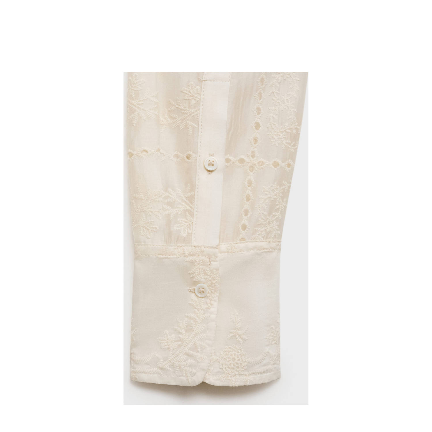 Mango blouse ecru broderie