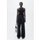 Mango wide leg jumpsuit zwart gebreid