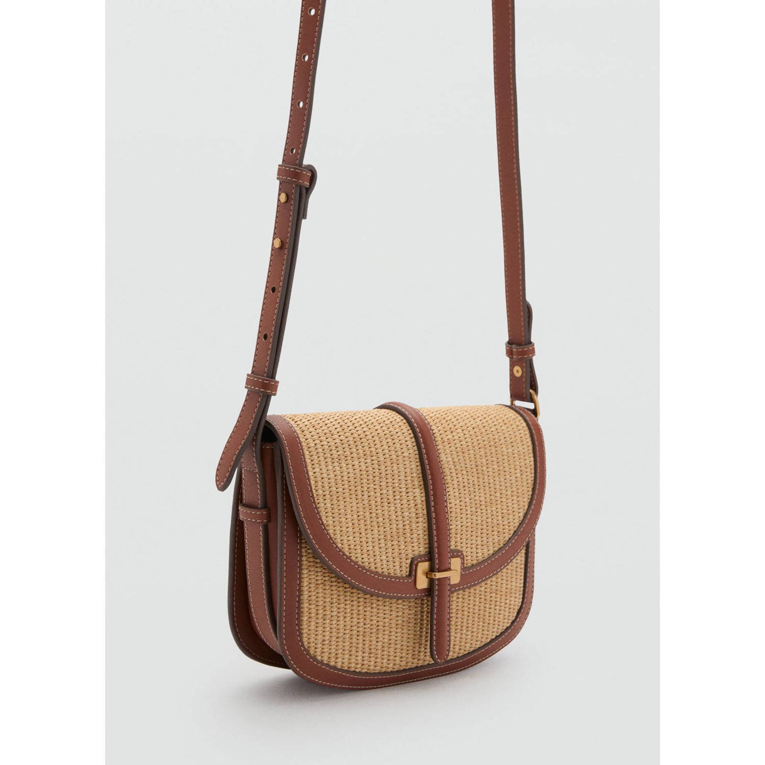 Mango crossbody tas bruin
