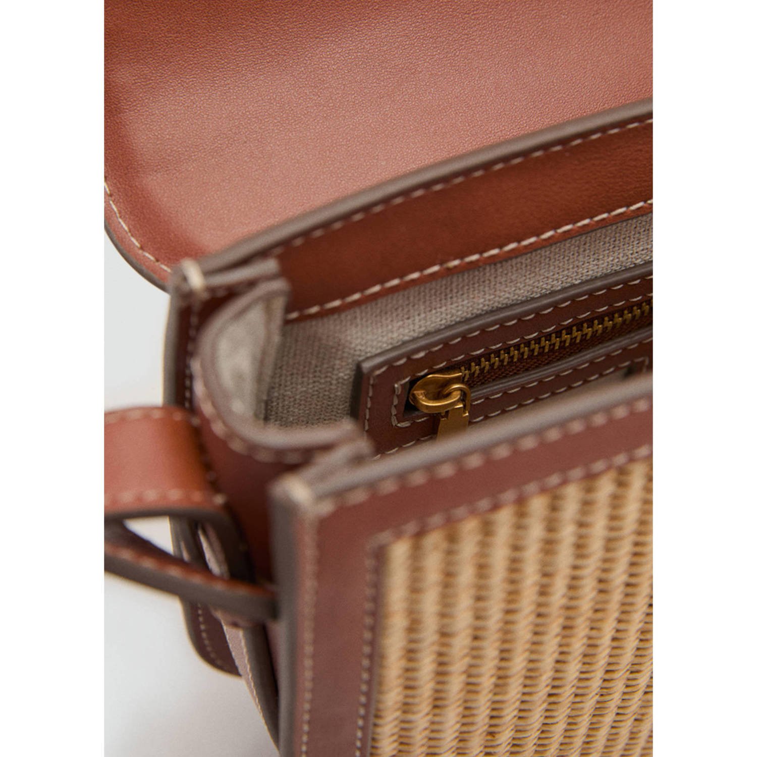 Mango crossbody tas bruin