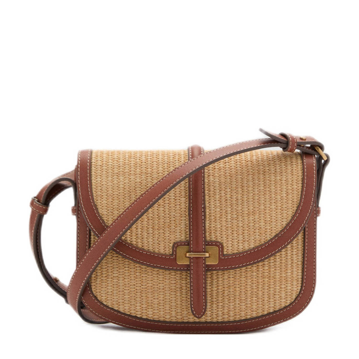 Mango crossbody tas bruin