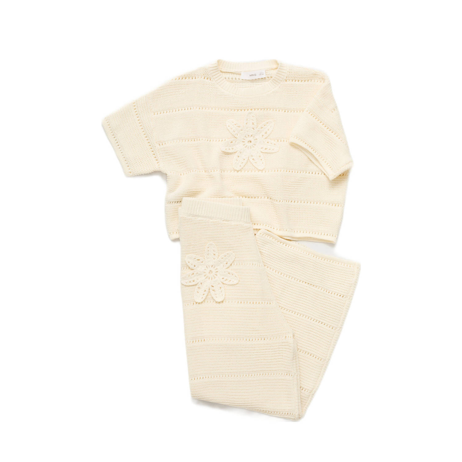Mango Kids gebreide trui ecru