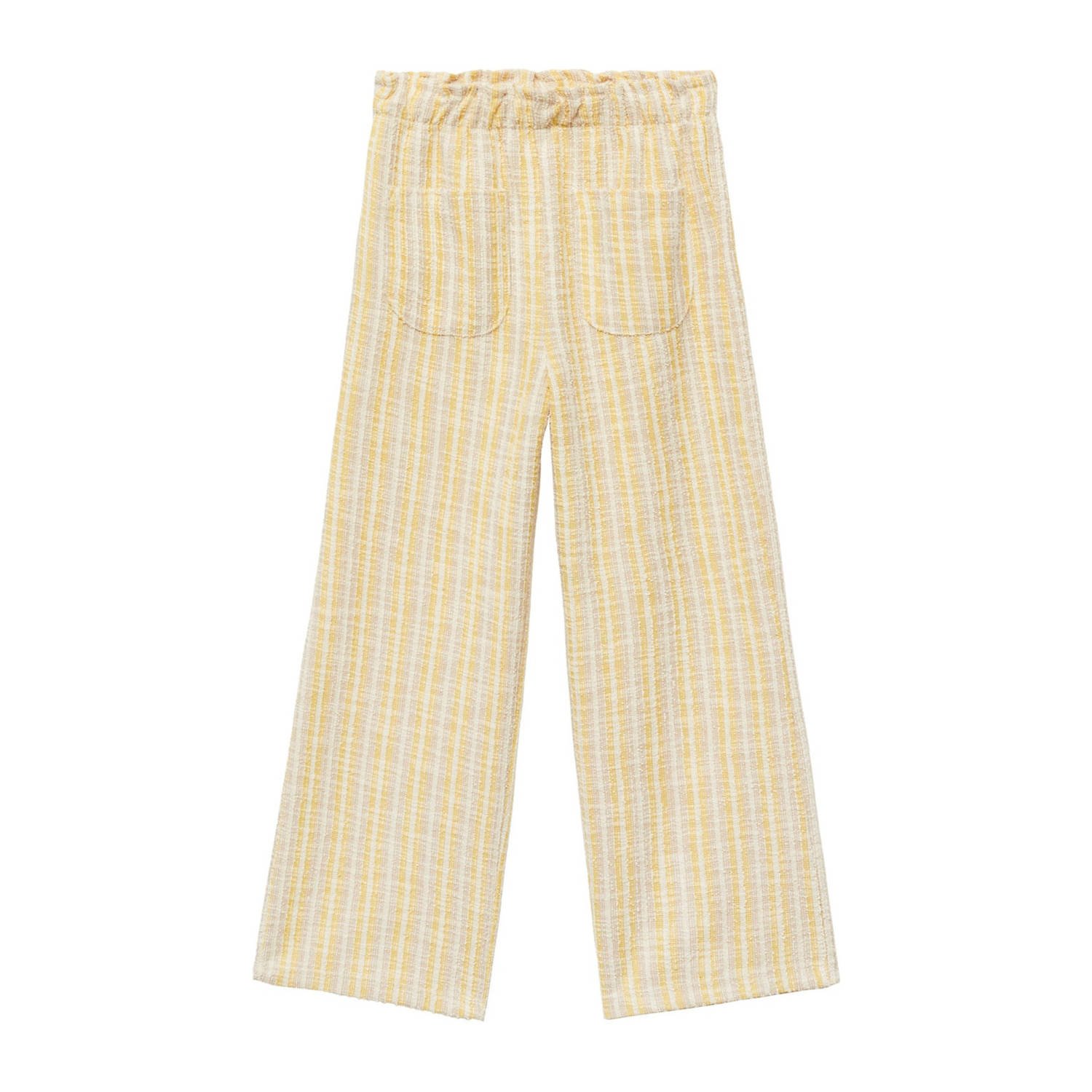 Mango Kids casual broek lichtgeel