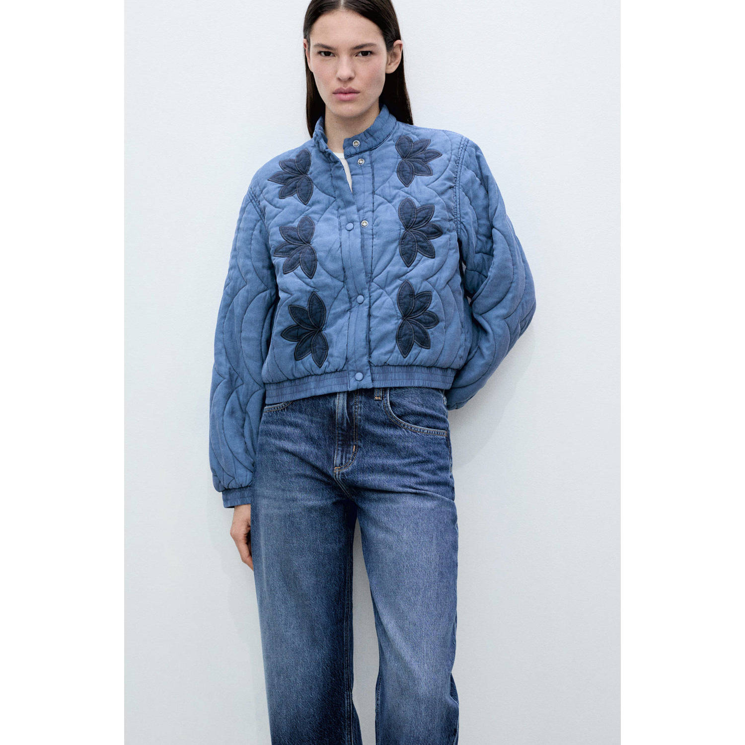 Mango bomberjack blauw