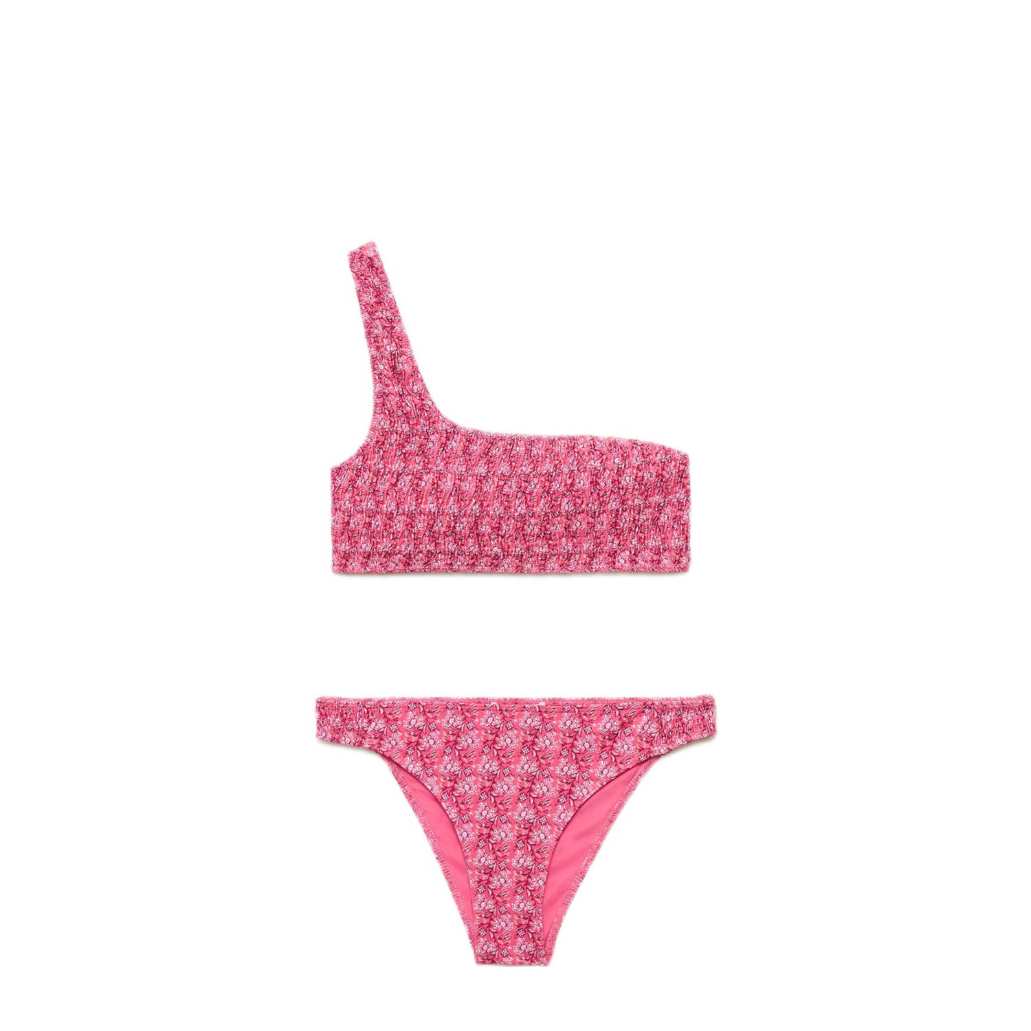 MANGO TEEN one shoulder bikni roze lichtroze
