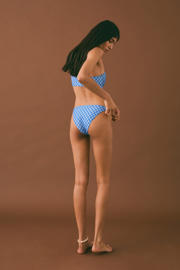 thumbnail: MANGO TEEN one shoulder crop bikini blauw