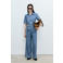 Mango denim jumpsuit medium blue denim