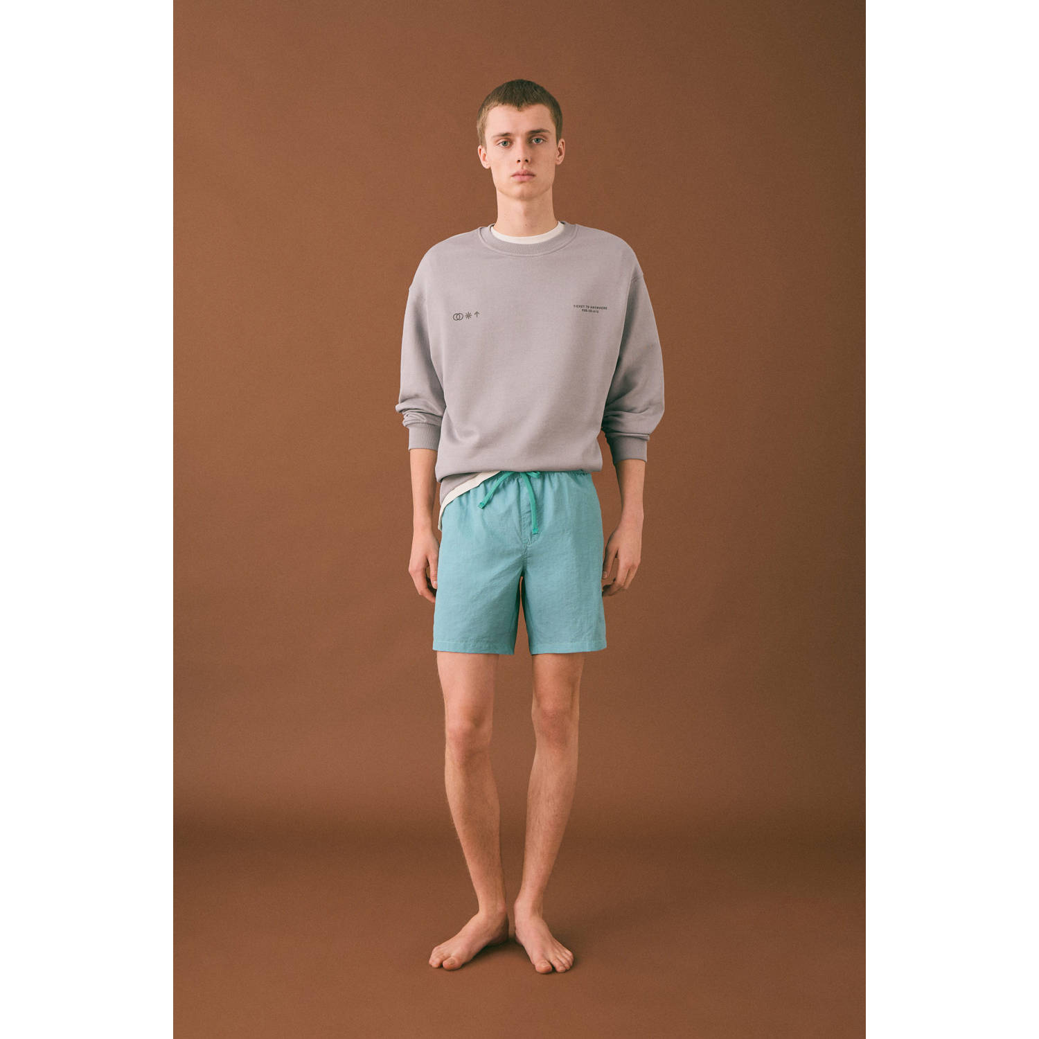 MANGO TEEN zwemshort turquoise