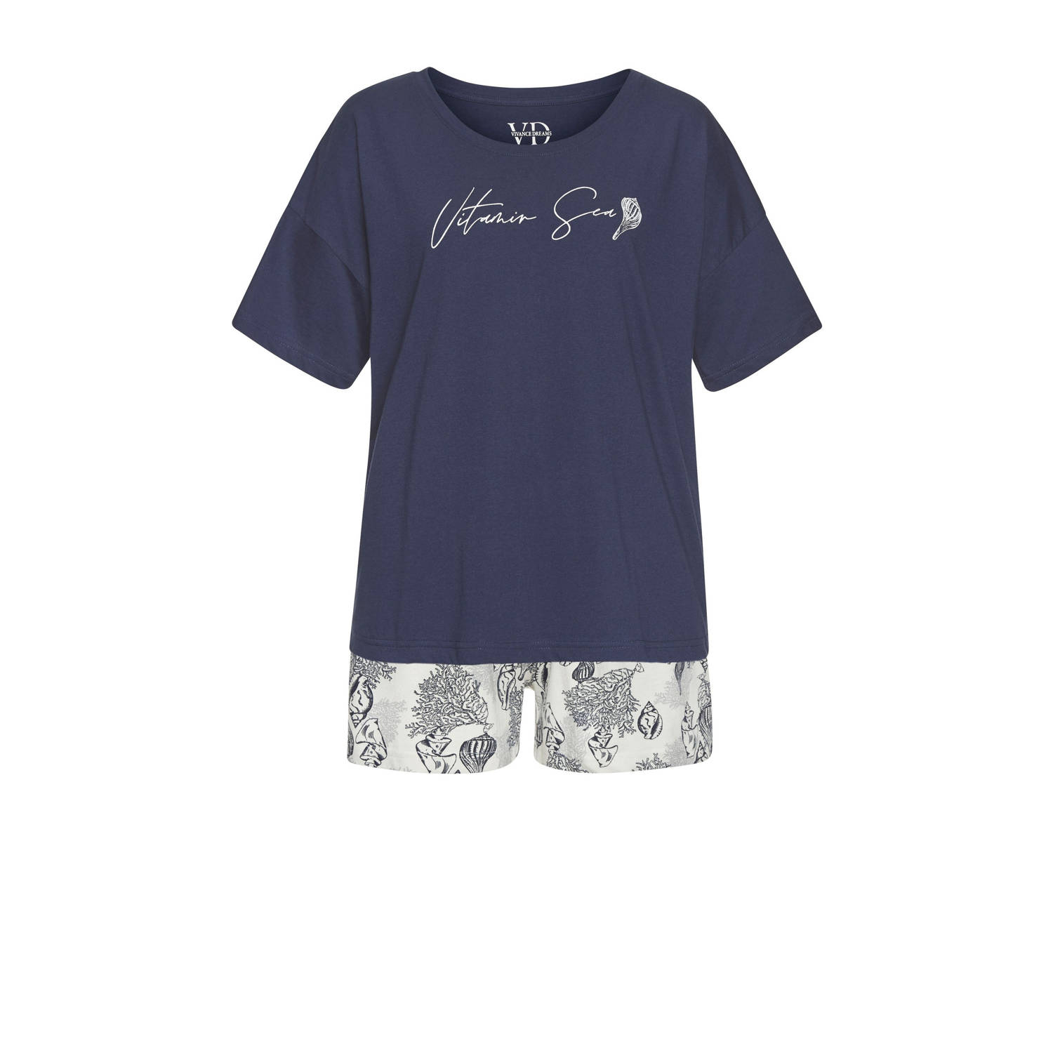 Vivance Dreams Shortama Mooie schelpenprint (set 2-delig)