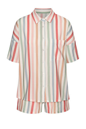 shortama ecru/rood/blauw