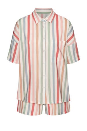 shortama ecru/rood/blauw