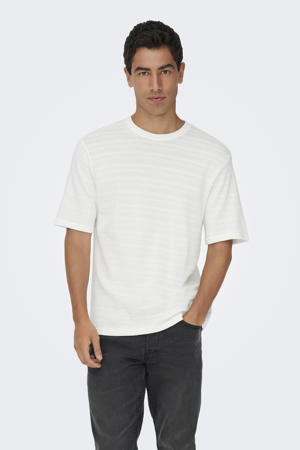 regular T-shirt gebreid wit