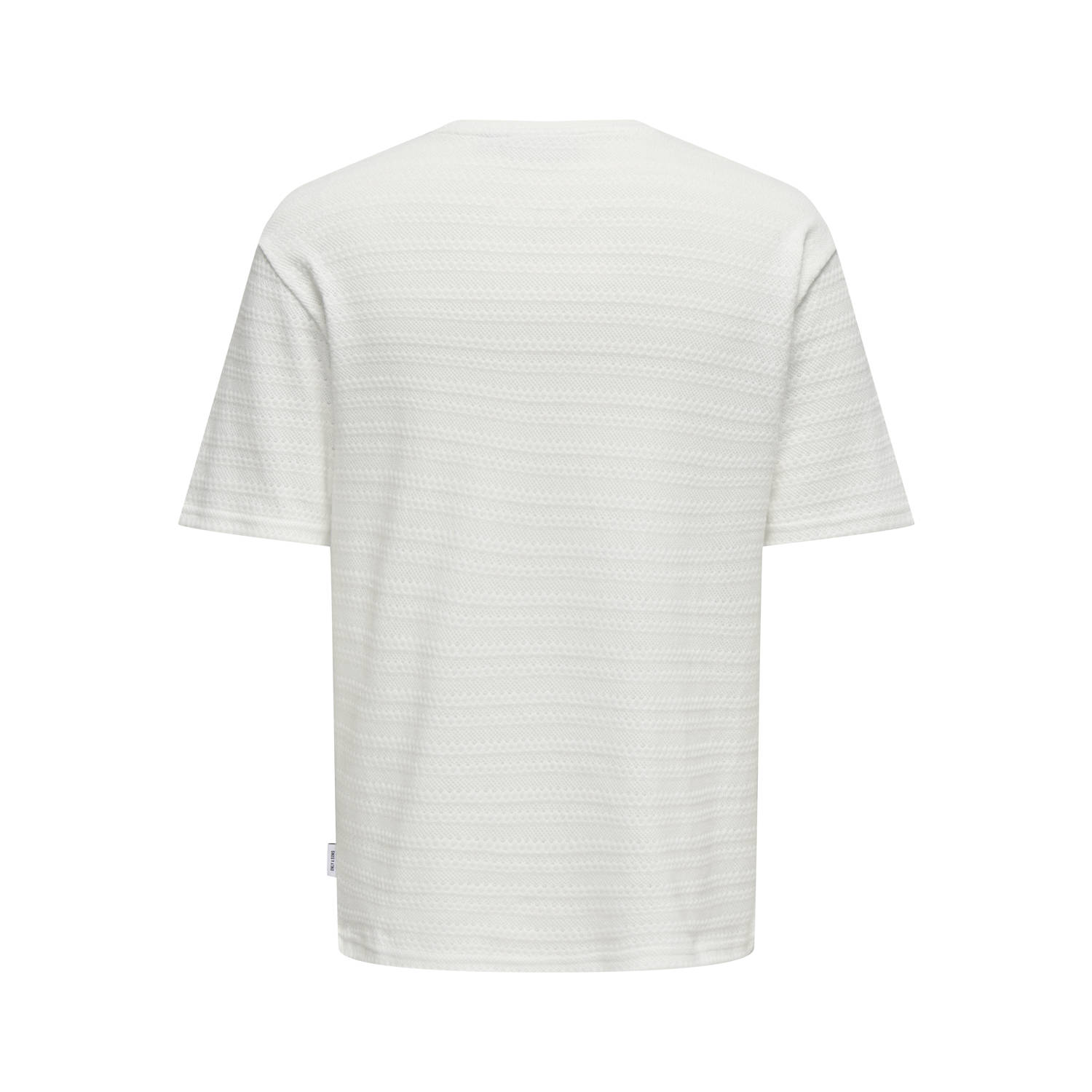 ONLY & SONS T-shirt met ingebreid patroon wit