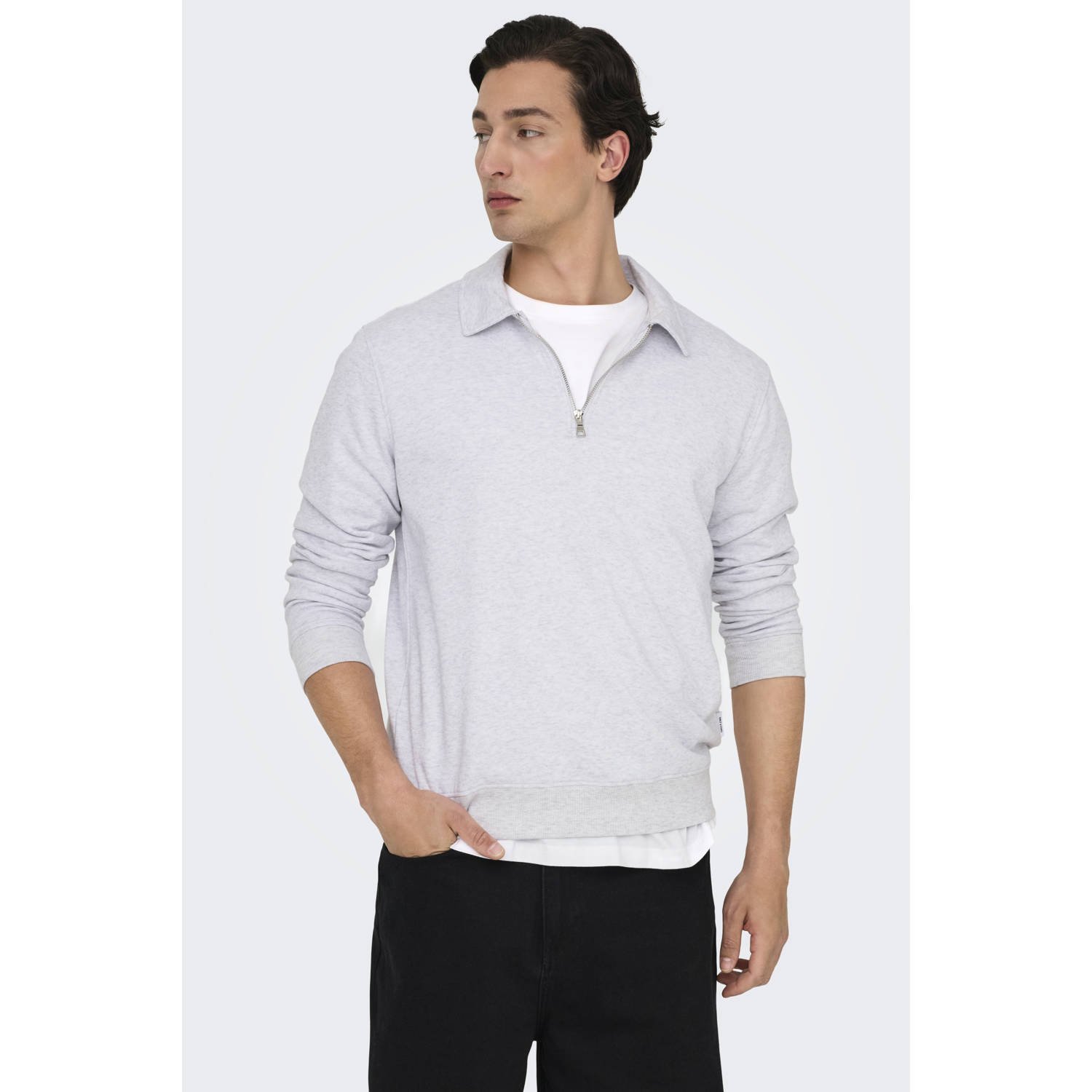 Only & Sons David Half Zip Sweater Heren