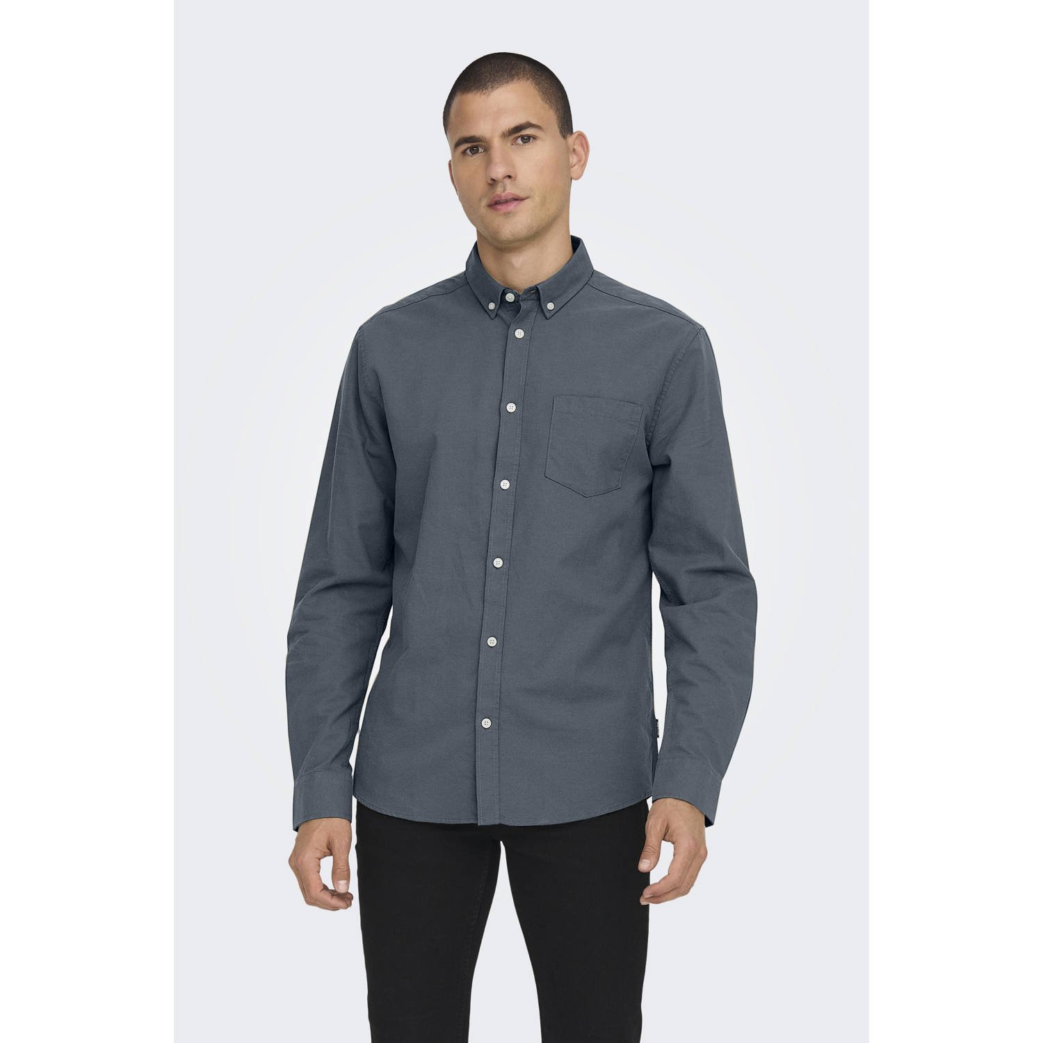 ONLY & SONS Overhemd met lange mouwen ONSALVARO SLIM LS OXFORD SHIRT NOOS
